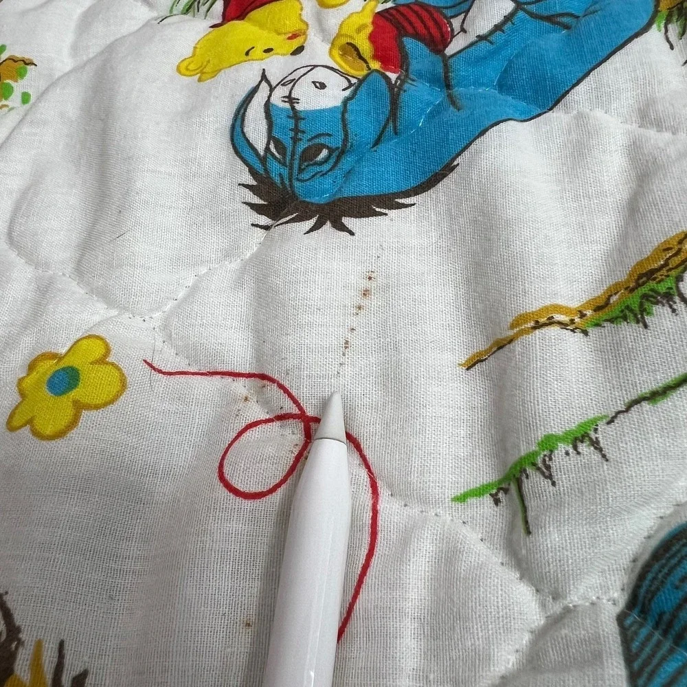 Winnie The Pooh Quilted Baby Blanket Sears Collection‎ Disney Vintage 33x43